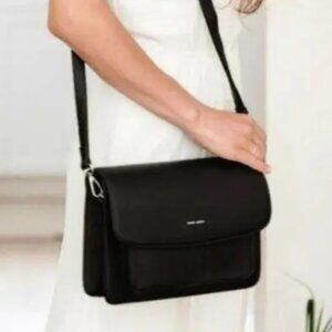 Vegan PIXIE MOOD Black ZOE Crossbody Satchel Purse